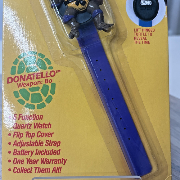 Vintage 1989 Teenage Mutant Ninja Turtles Donatello Digital Watch – Sealed NOS T - Picture 7 of 7